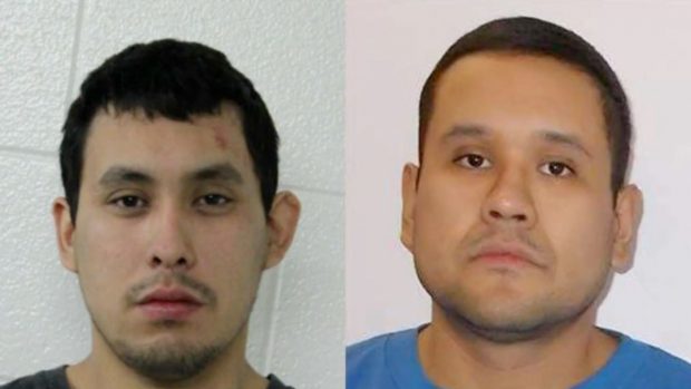 La policía busca a dos sospechosos varones: Damien Sanderson, de 31 años y Myles Sanderson, de 30 años.