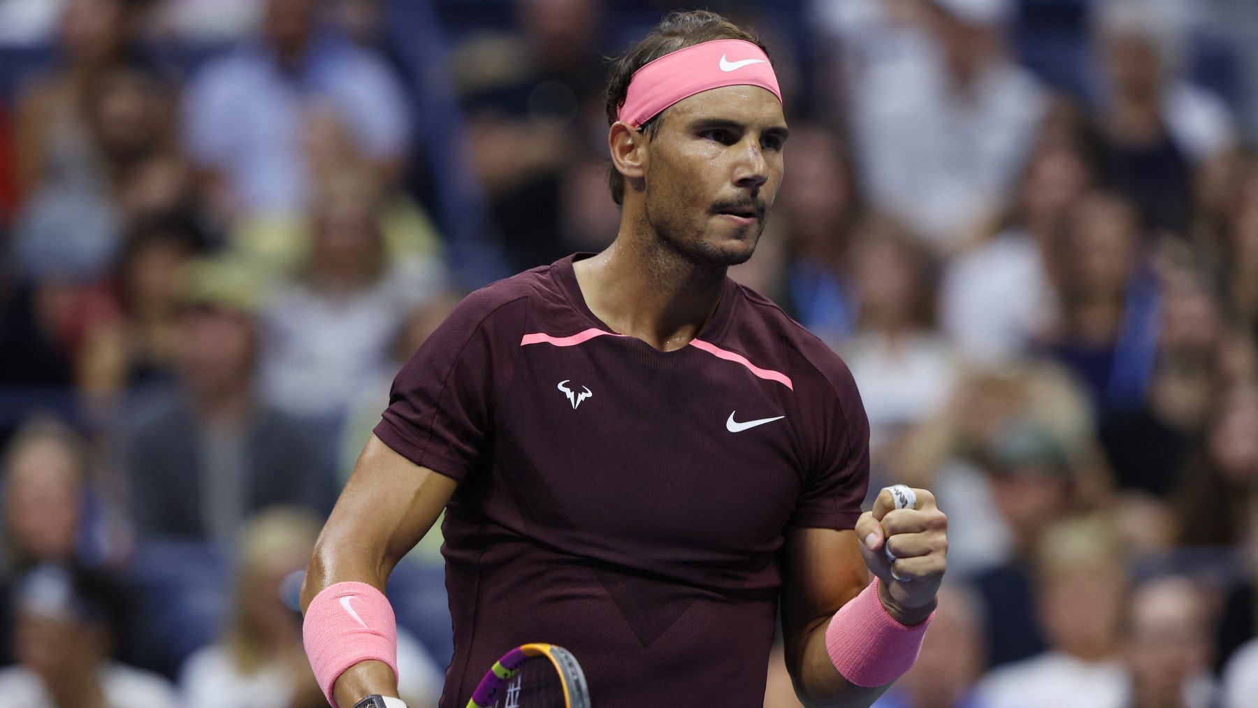 Nadal celebra un punto en el partido ante Gasquet. (AFP)