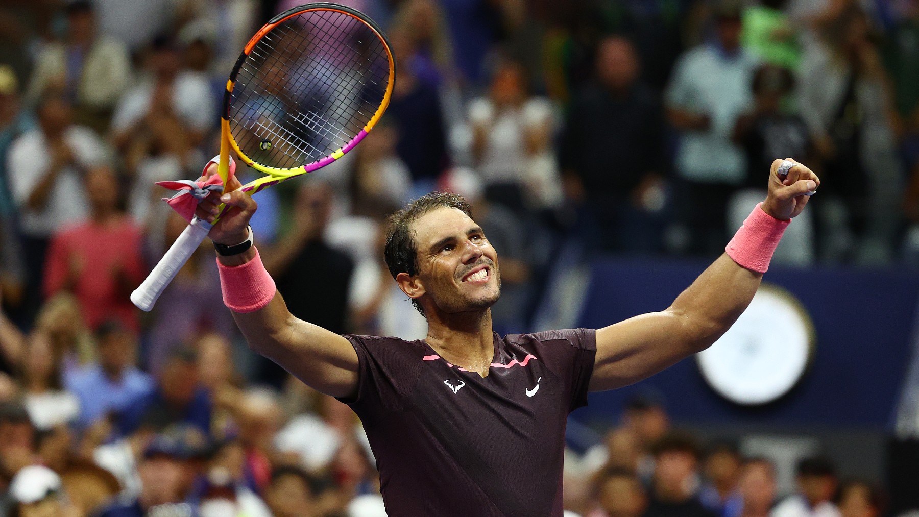 Rafa Nadal celebra su victoria ante Gasquet en el US Open 2022. (Getty)