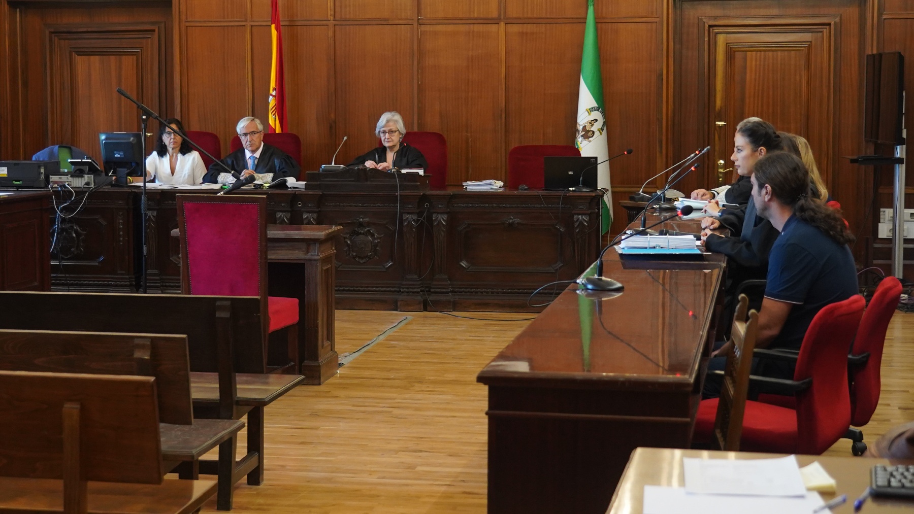 Sala de la Audiencia Provincial donde se celebra el juicio contra el hombre acusado de asesinar a su tía (EUROPA PRESS).