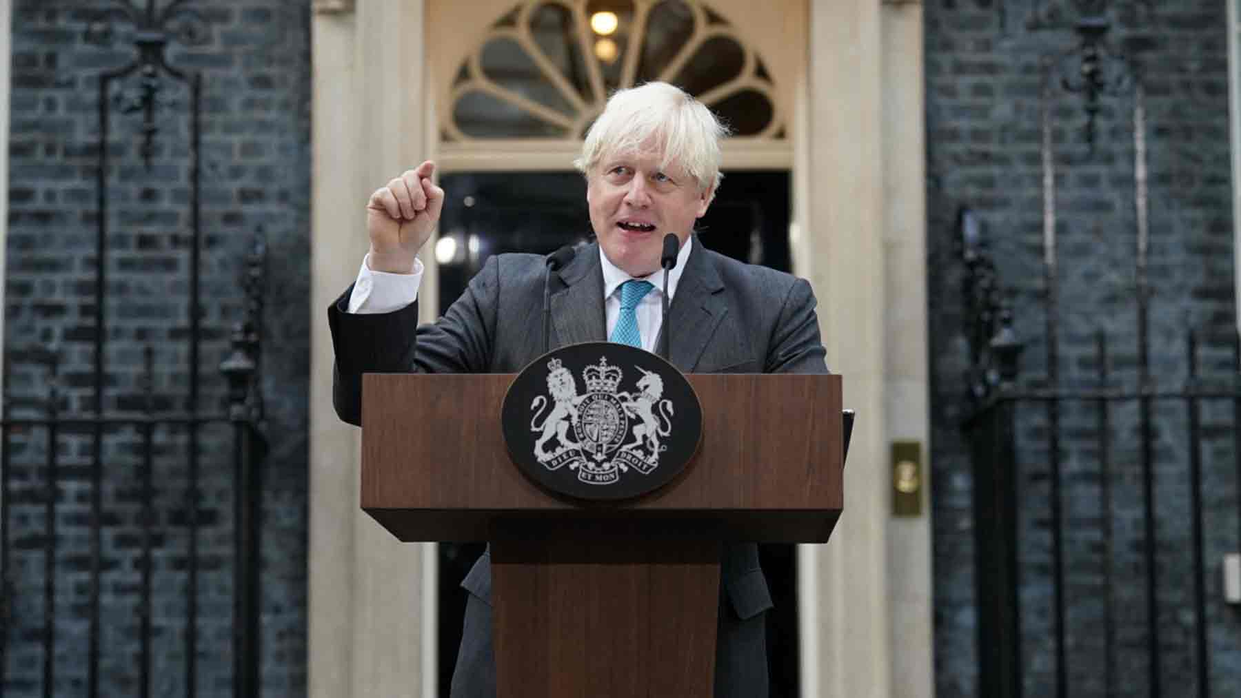 Boris Johnson se despide de Downing Street
