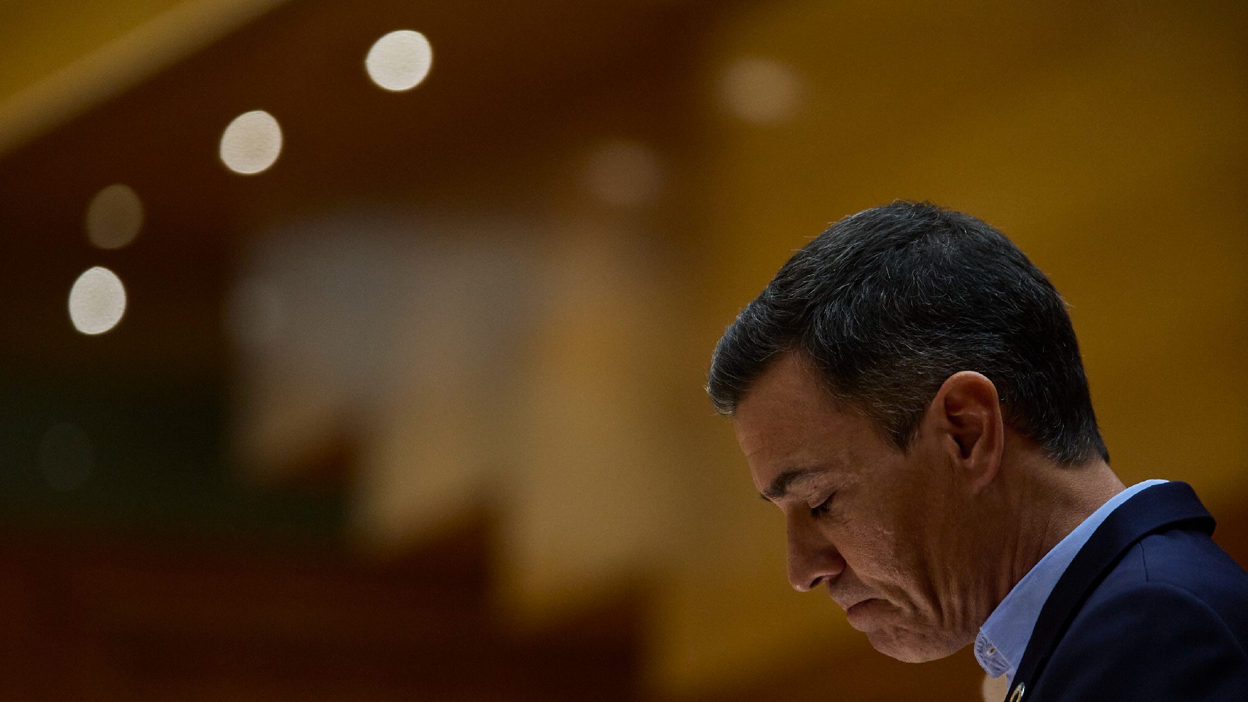 Pedro Sánchez en el Senado. (Foto: EP)