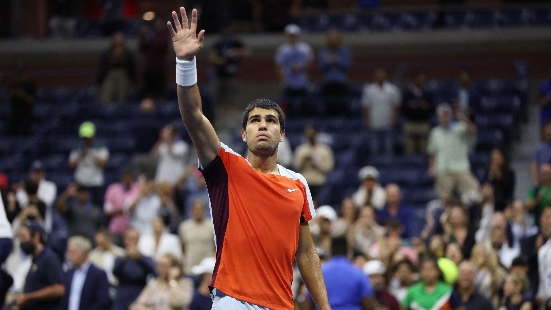 Carlos Alcaraz, en el US Open. (AFP)