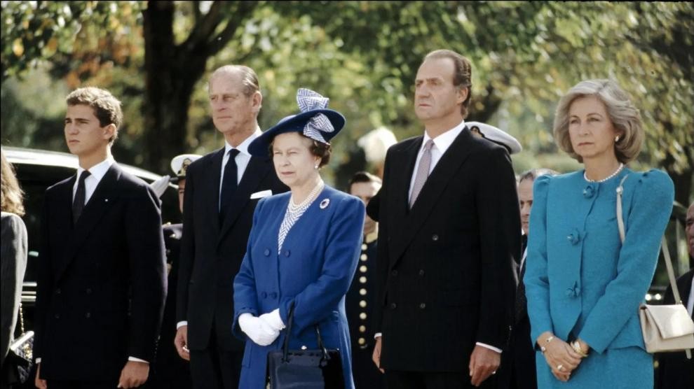 Isabel II, Felipe de Edimburgo y los Reyes. Viaje a Epaña en 1988 (Gtres)