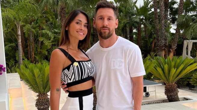 Messi y Antonela.