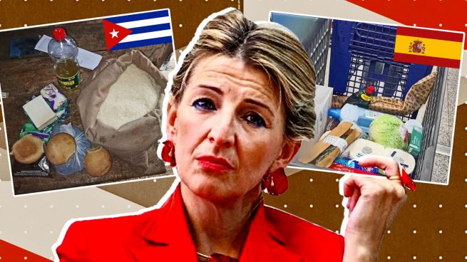 Galletas, mermelada, aceite y arroz: las cestas de Díaz imitan la cartilla de racionamiento cubana