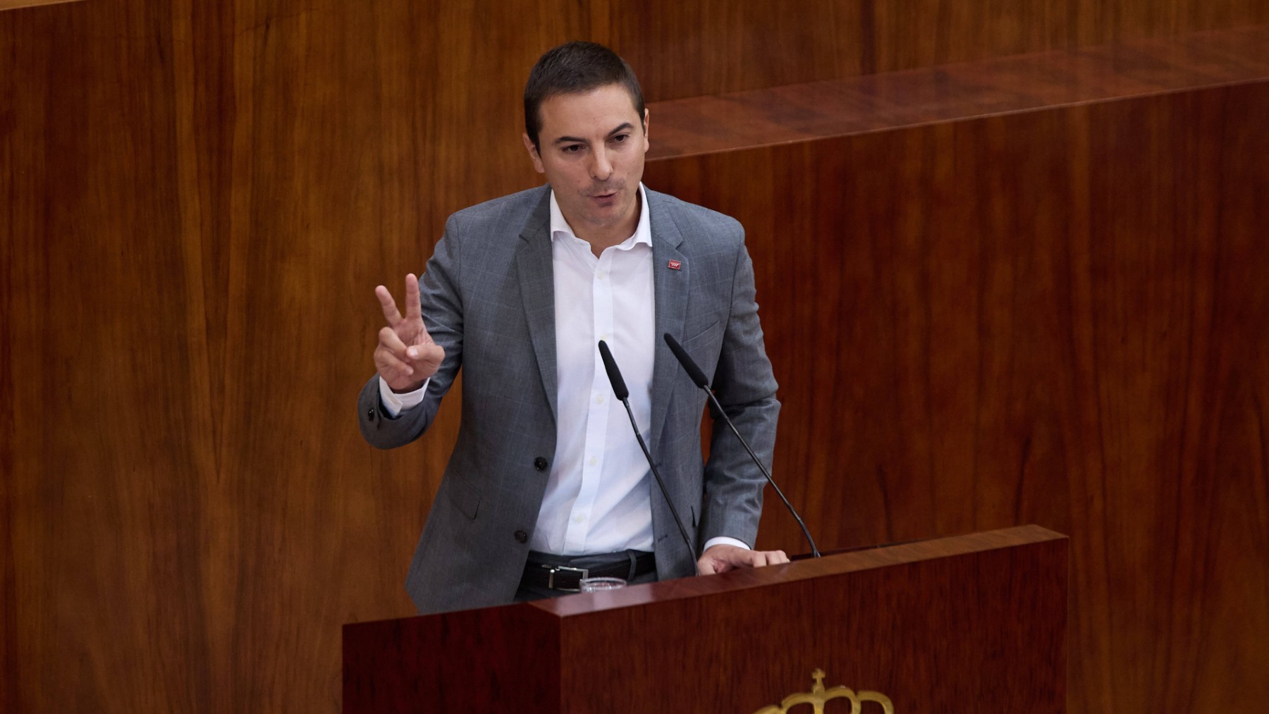 El portavoz del PSOE en la Asamblea de Madrid, Juan Lobato.