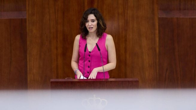 Díaz Ayuso interviene durante la segunda jornada del debate del Estado de la Región. (Foto: Jesús Hellín - Europa Pres)