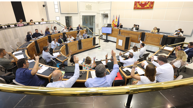 Pleno de la Diputación de Alicante, hoy.