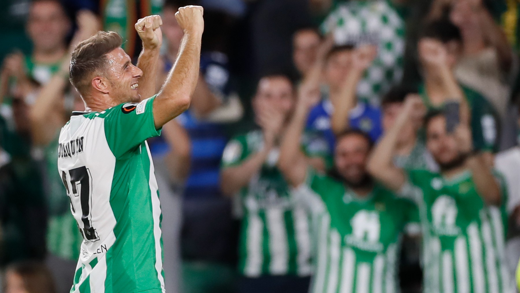 Joaquín celebra su gol al Ludogorets. (EFE)