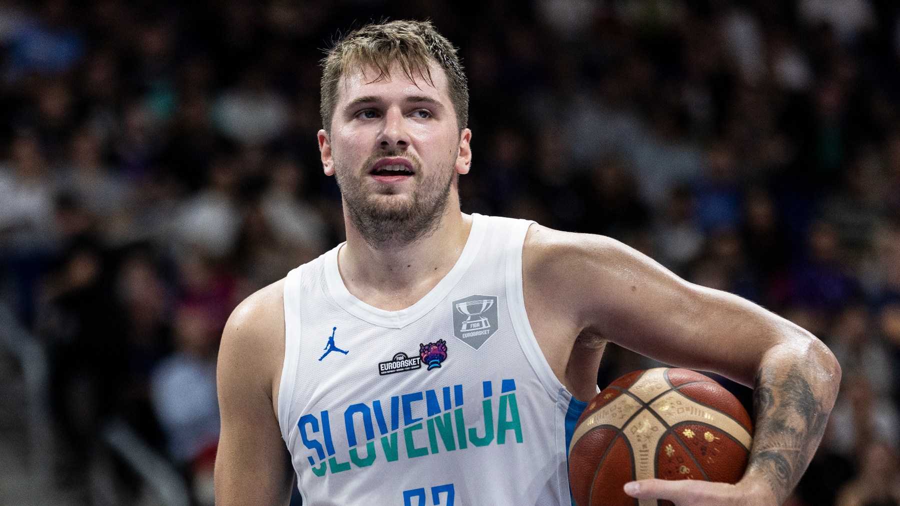 Luka Doncic en el Eurobasket. (Getty)