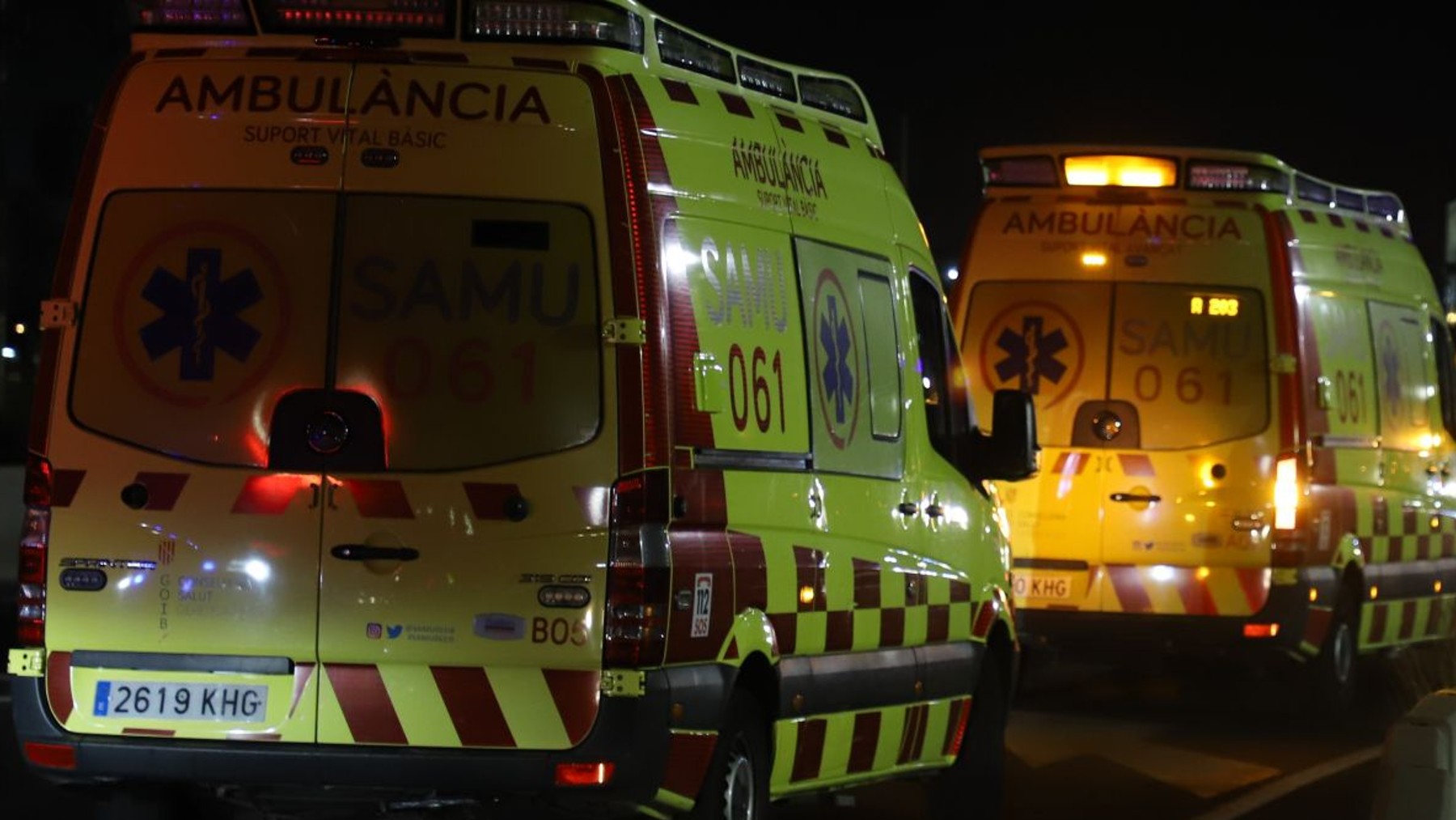 Una ambulancia medicalizada del SAMU 061.