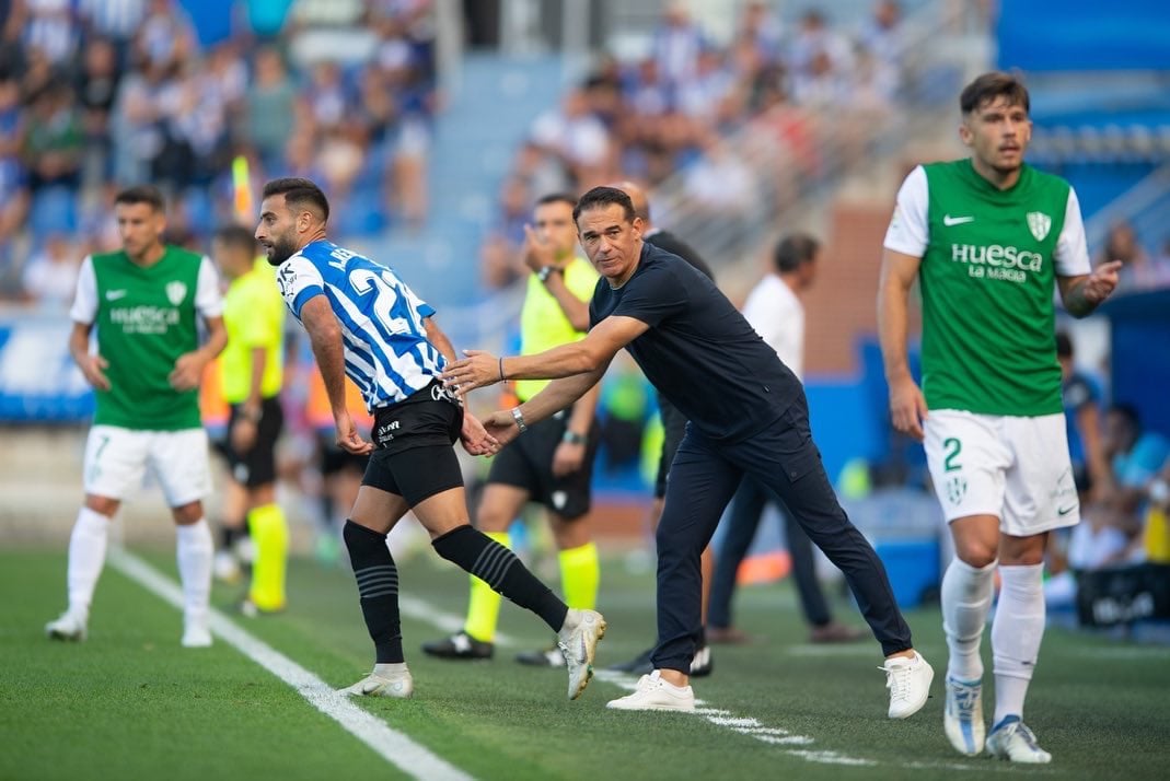 LGP, durante el partido ante el Huesca