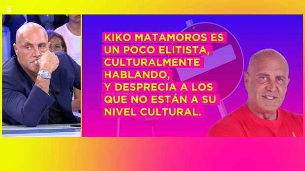 Kiko Matamoros también recibió las críticas del nuevo colaborador de Sálvame