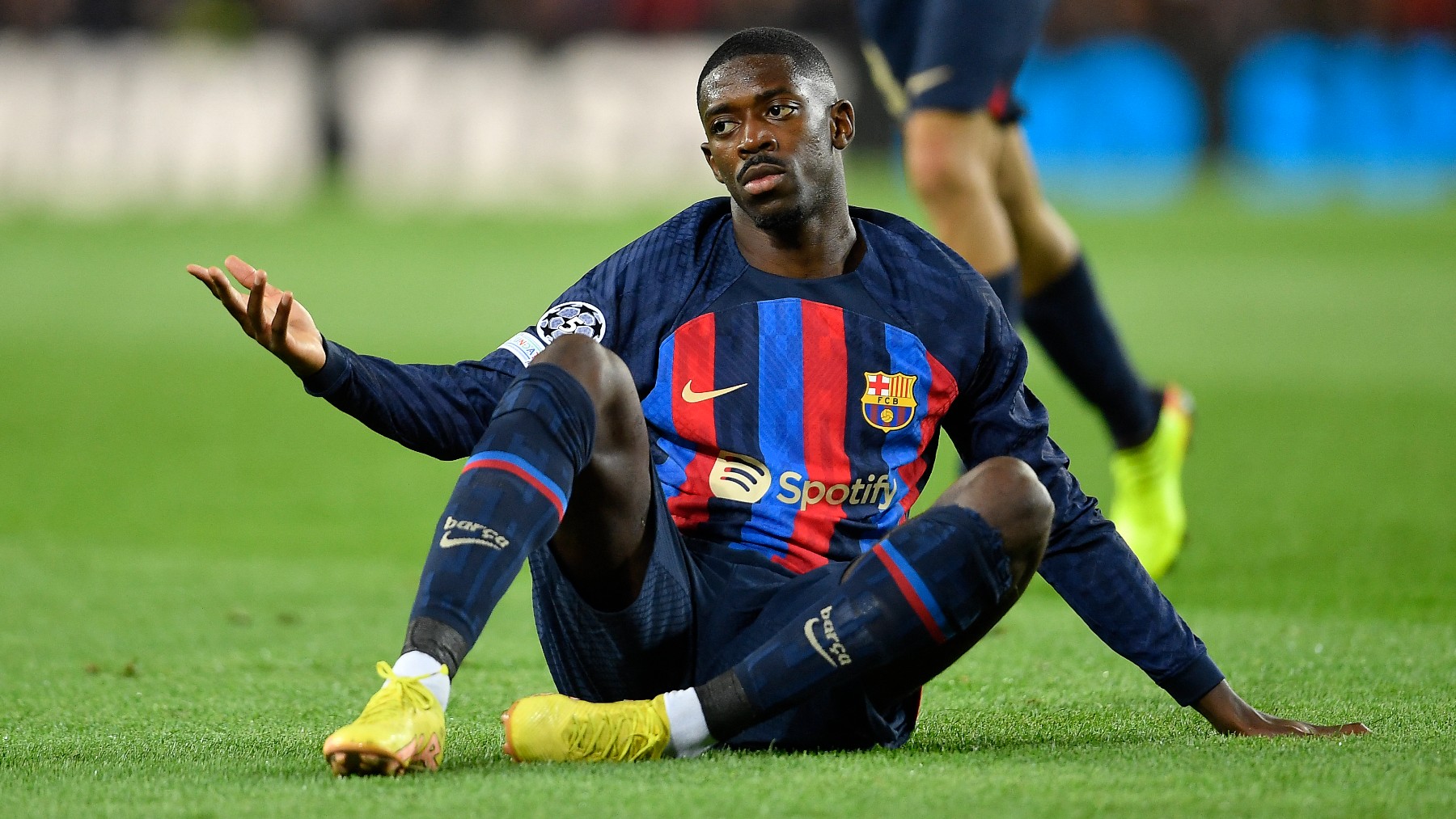 Dembélé, durante un partido. (AFP)