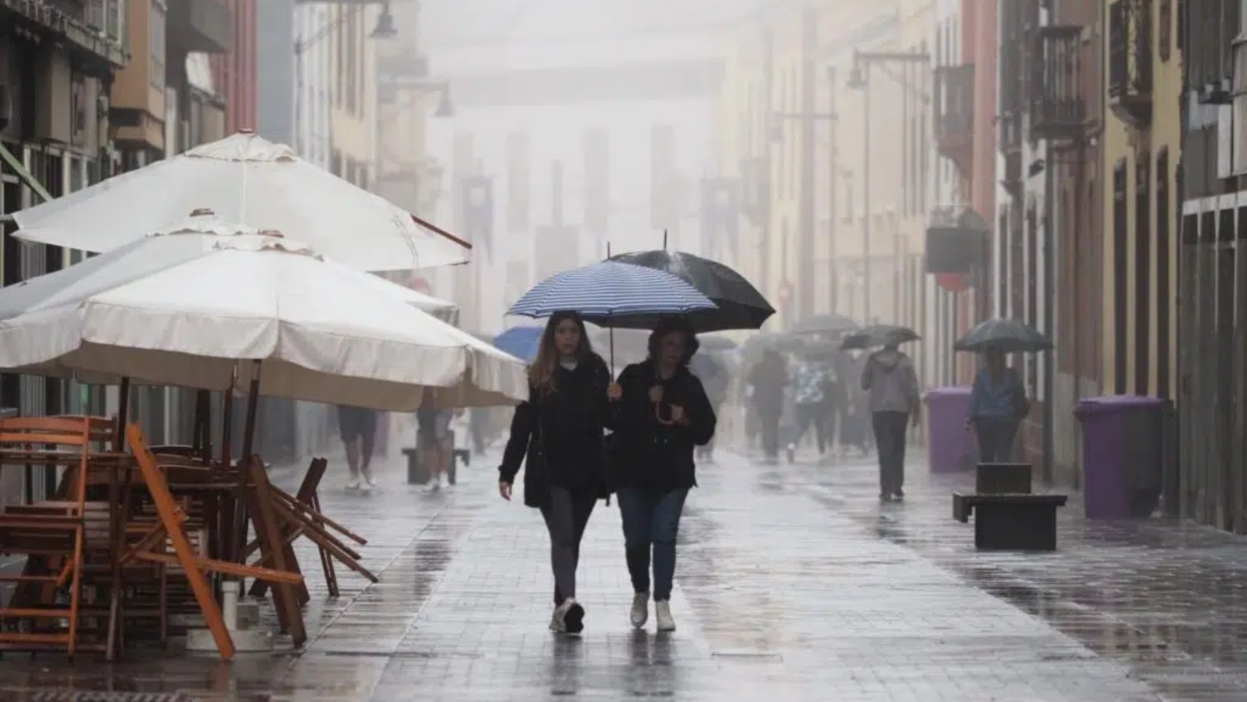 Imagen de las lluvias en las Islas Canarias