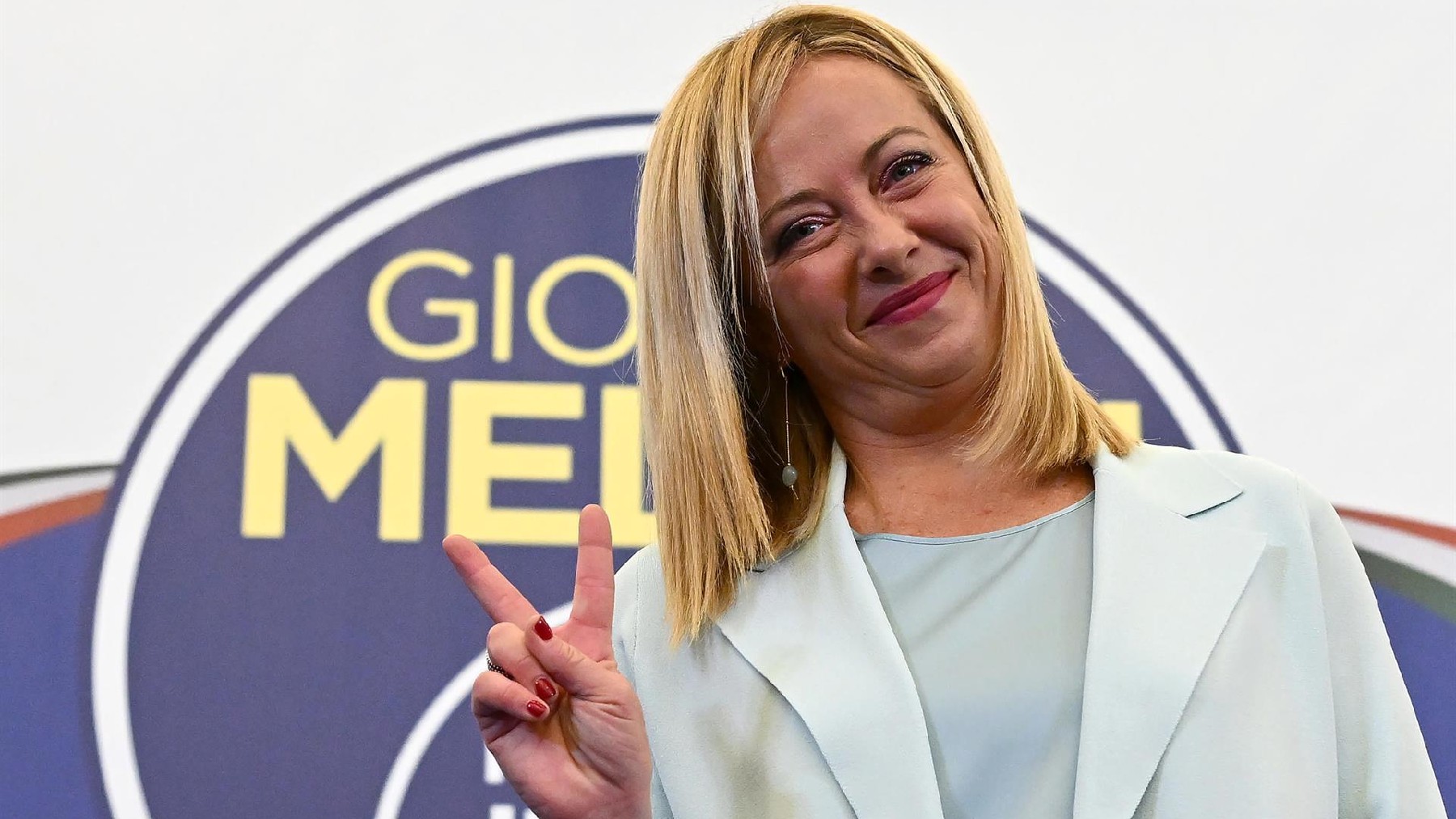 Giorgia Meloni, ganadora de las elecciones en Italia.