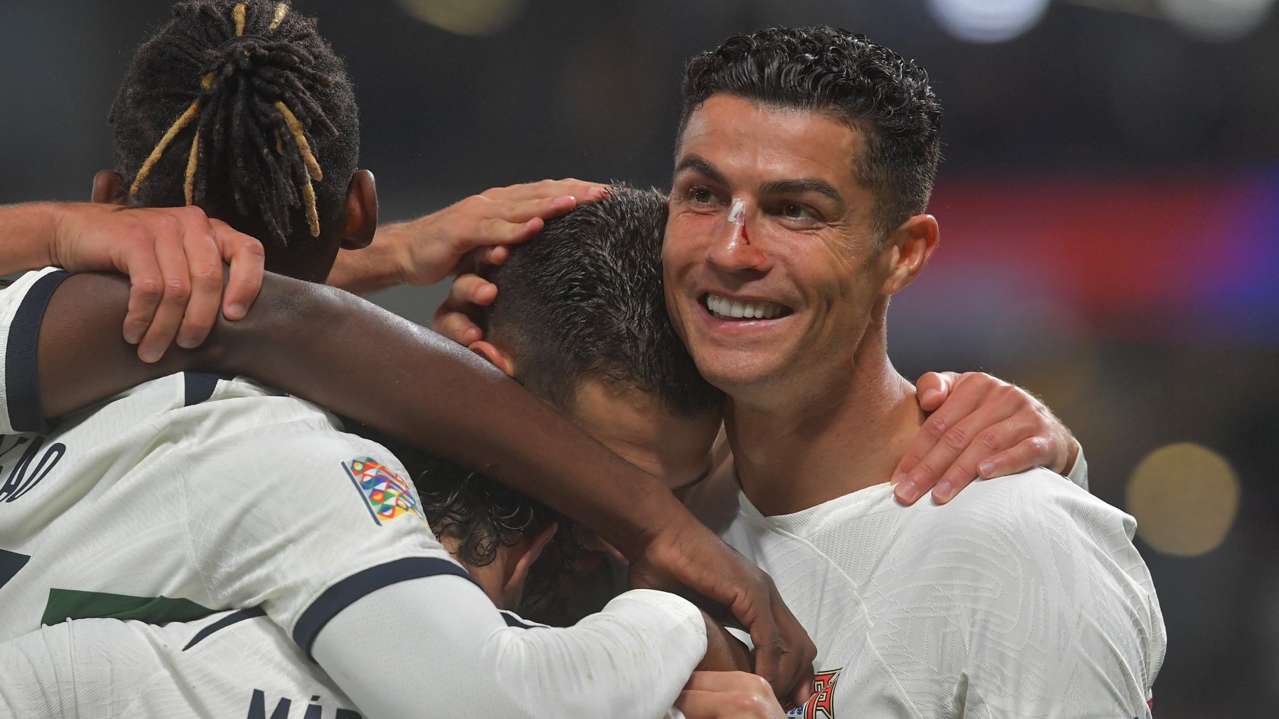 Cristiano Ronaldo celebra con Portugal. (AFP)