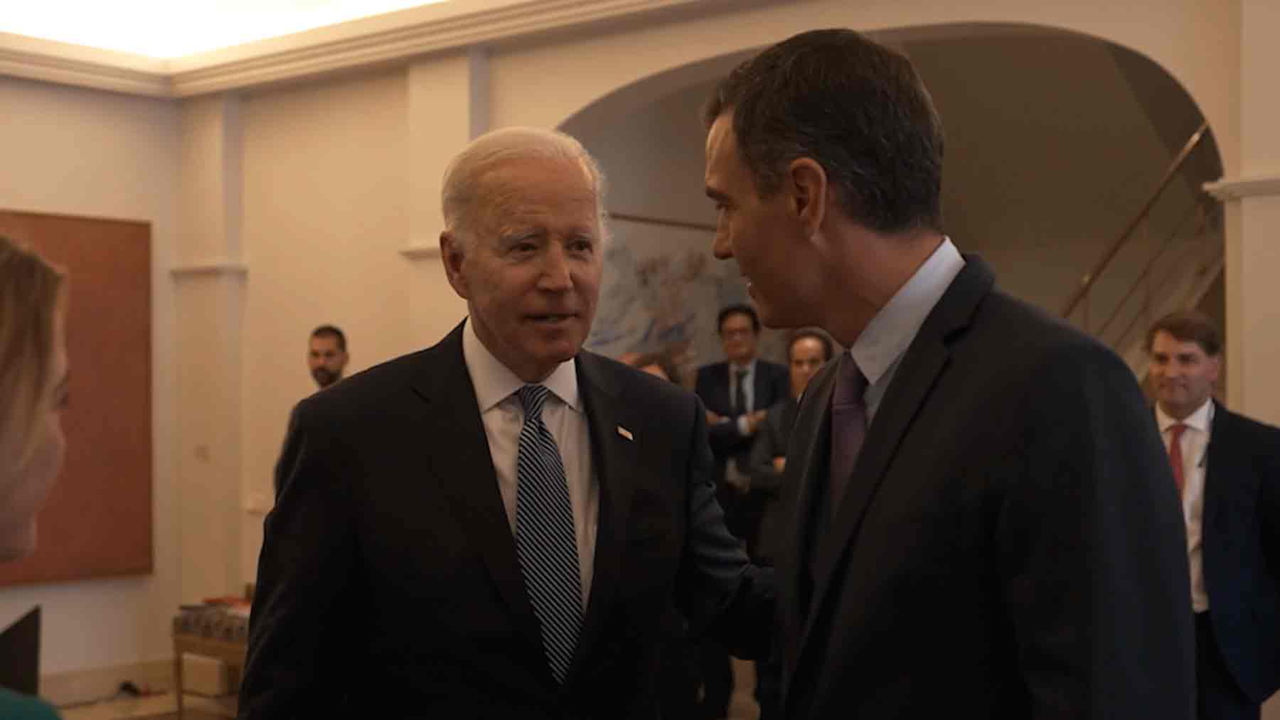 Pedro Sánchez y Joe Biden en la cumbre de la OTAN.