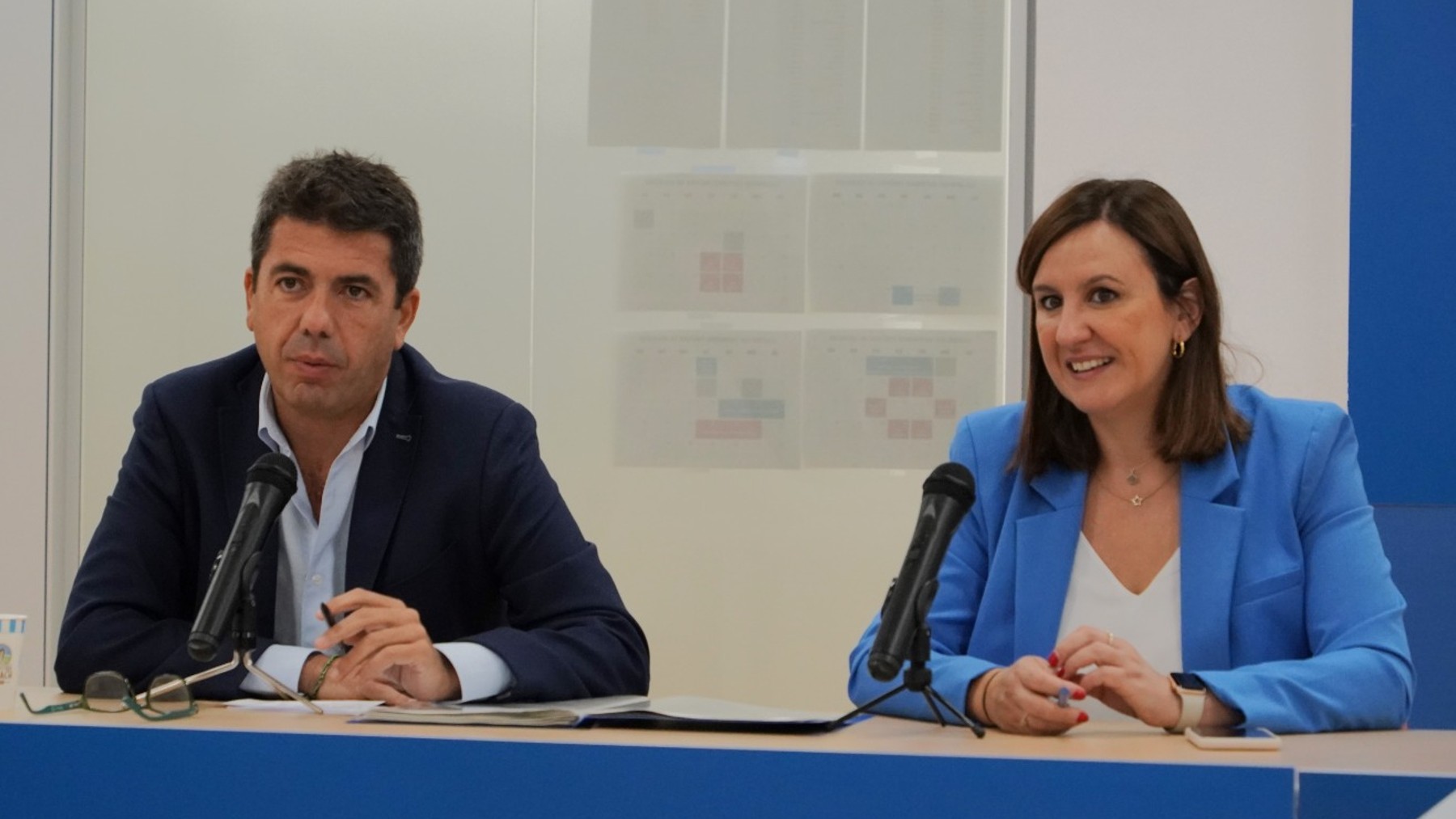El presidente del PP valenciano Carlos Mazón con María José Catalá.