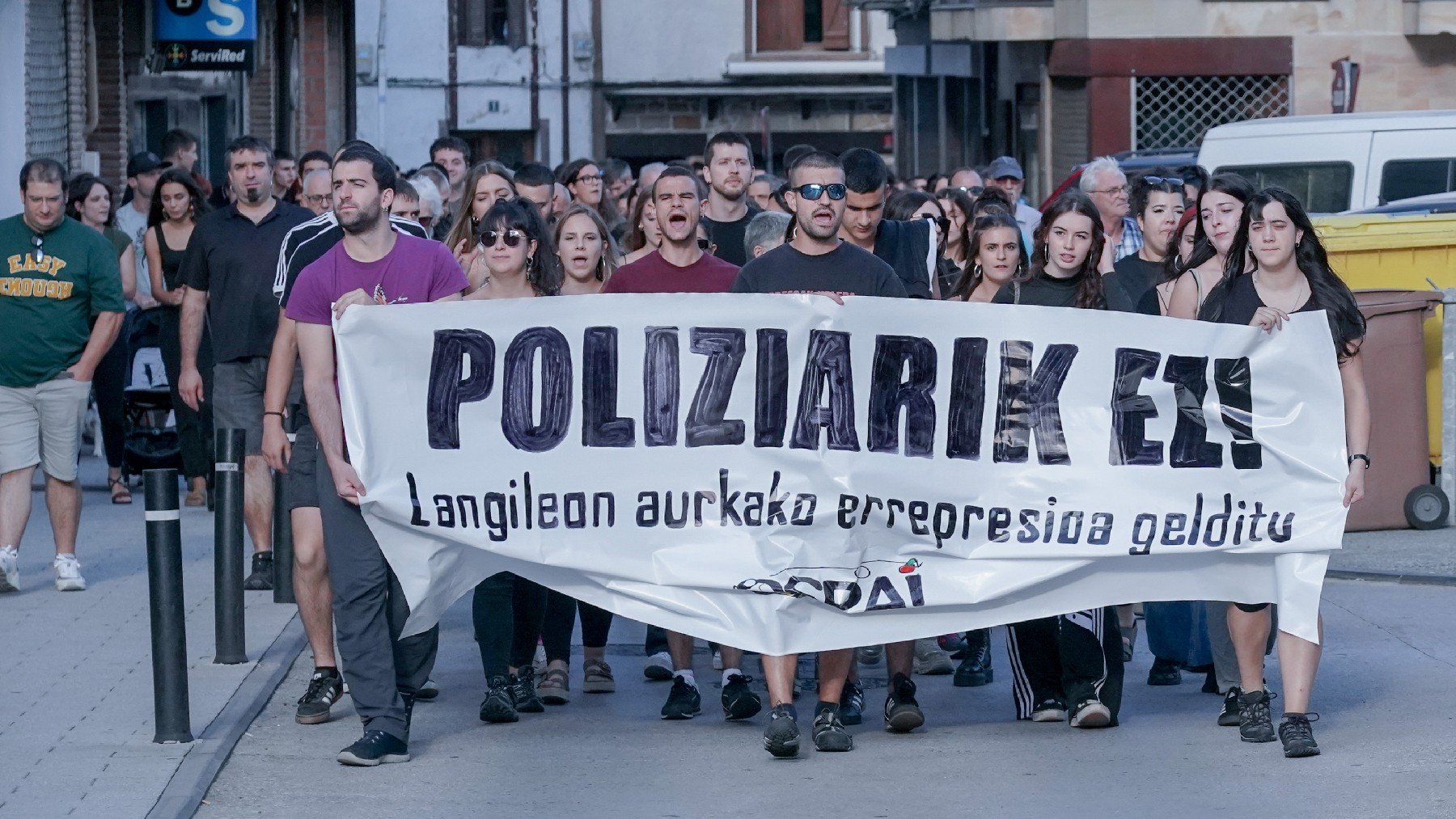 Marcha contra la Guardia Civil en Alsasua. (Foto: EP)