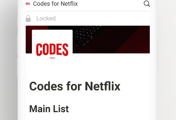 Netflix códigos