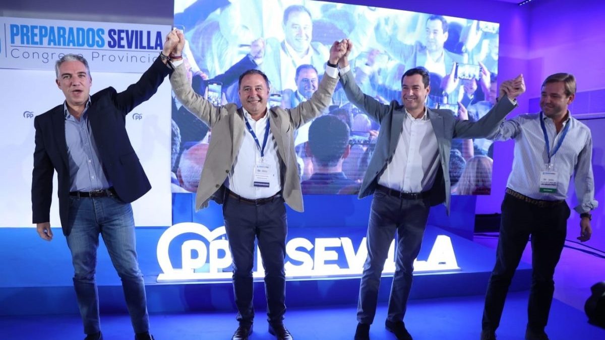 Sánchez es proclamado presidente del PP de Sevilla.
