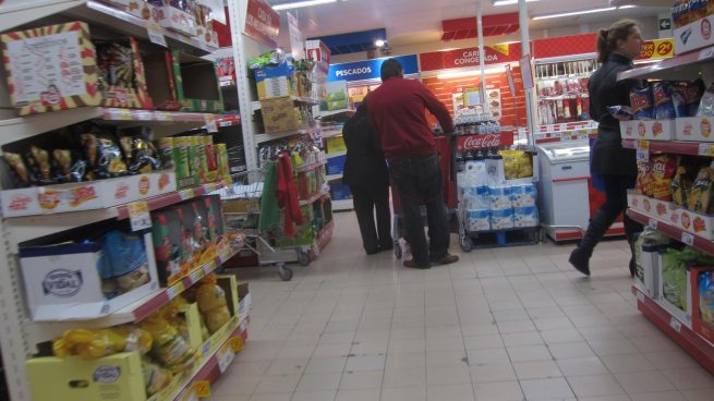 Clientes en un supermercado