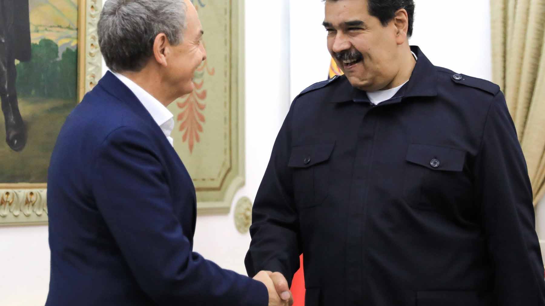 Nicolás Maduro y José Luis Rodríguez Zapatero.