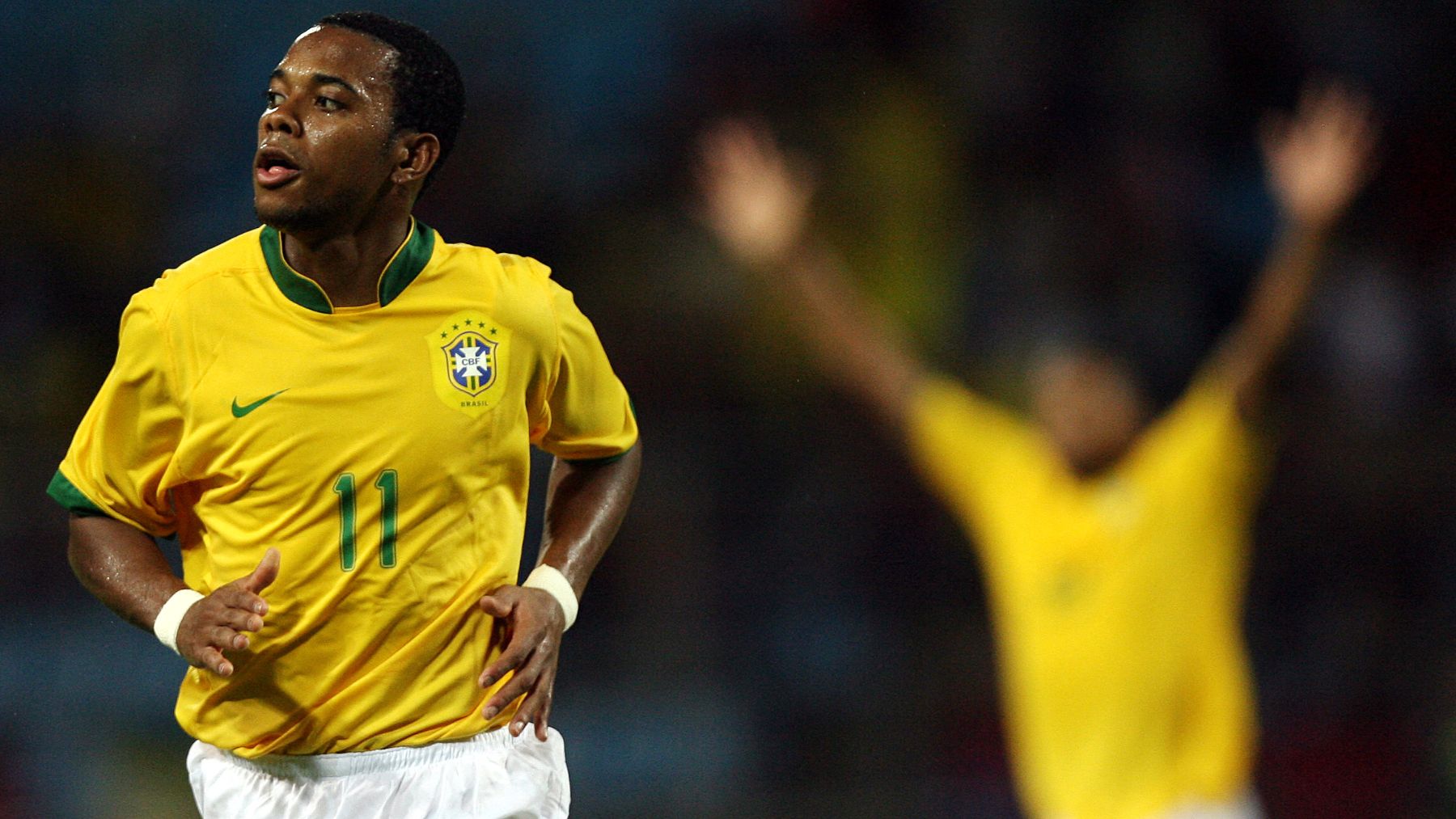 Robinho con la Selección brasileña (AFP)