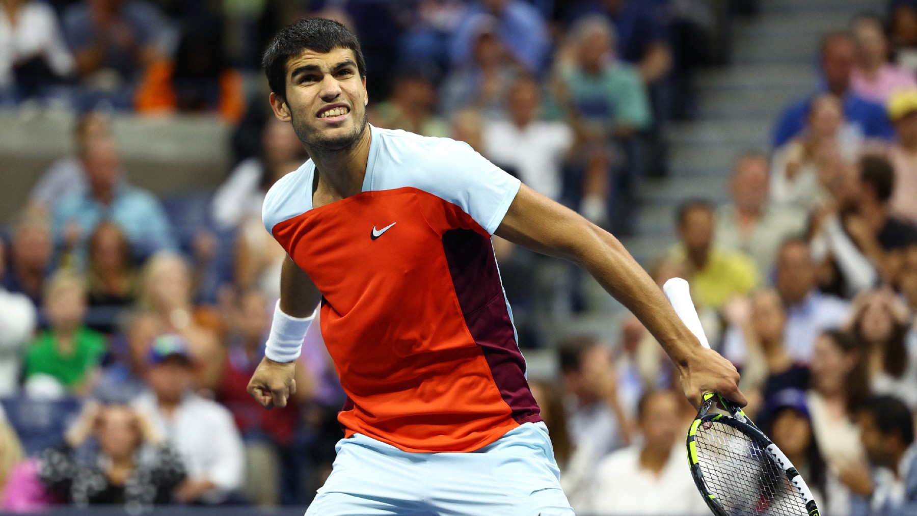 Carlos Alcaraz, en el US Open. (AFP)