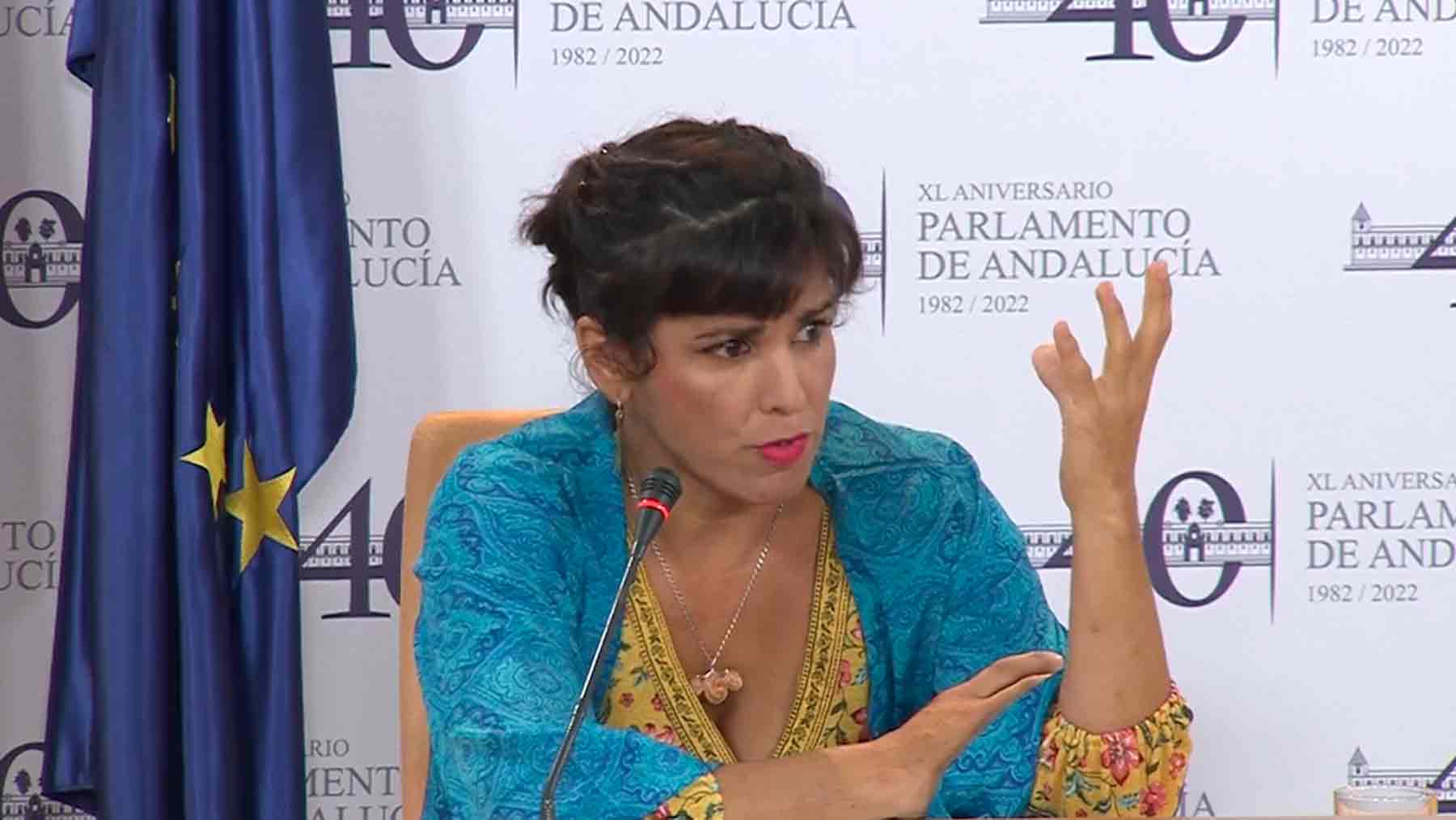 Teresa Rodríguez, portavoz de Adelante Andalucía.