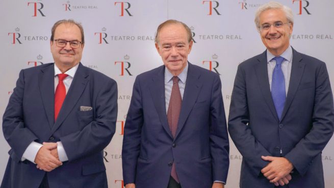Fernando Núñez Rebolo, Presidente de Grupo Ibérica; Gregorio Marañón, Presidente del Teatro Real; e Ignacio García-Belenguer