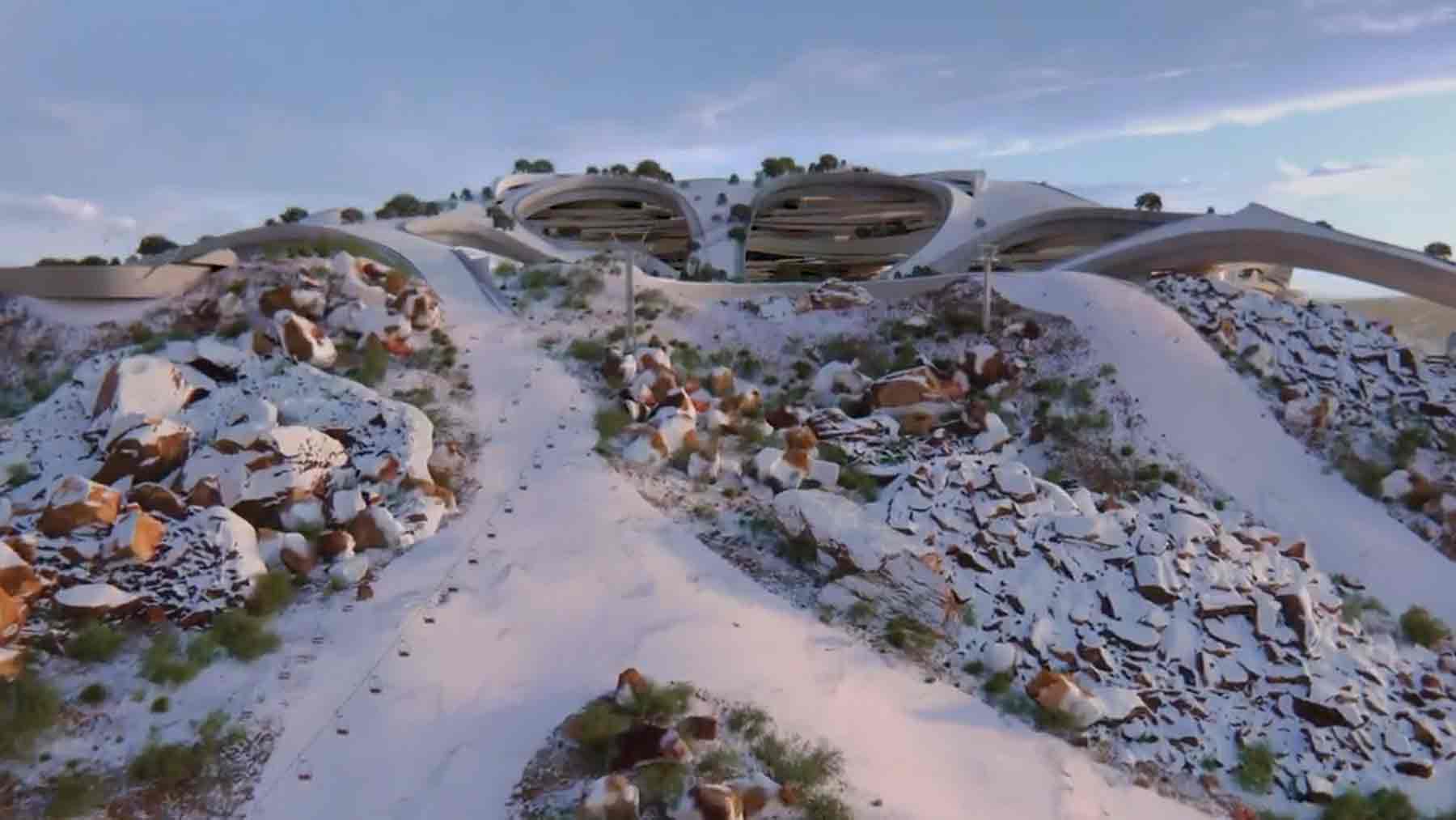 Así es Trojena, la futurista estación de esquí en el desierto de Arabia