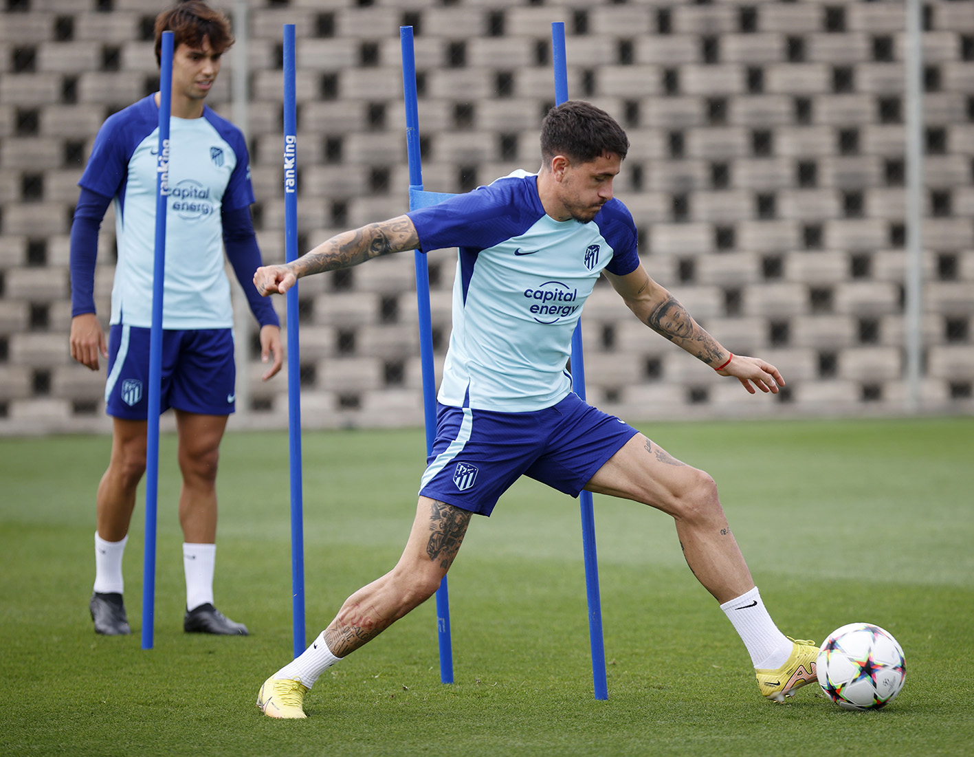 Giménez y Joao, en el entrenamiento