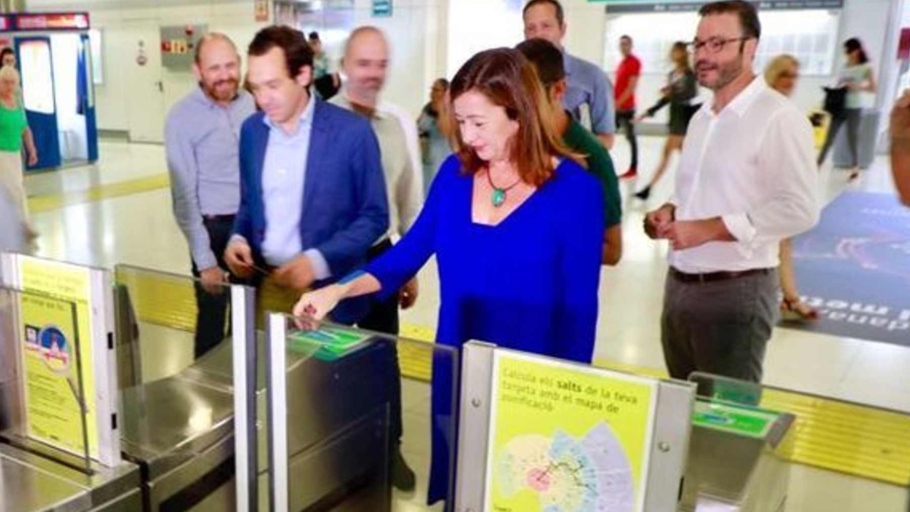 La presidenta del Govern, Francina Armengol, en una reciente visita a la Estación Intermodal de Palma.