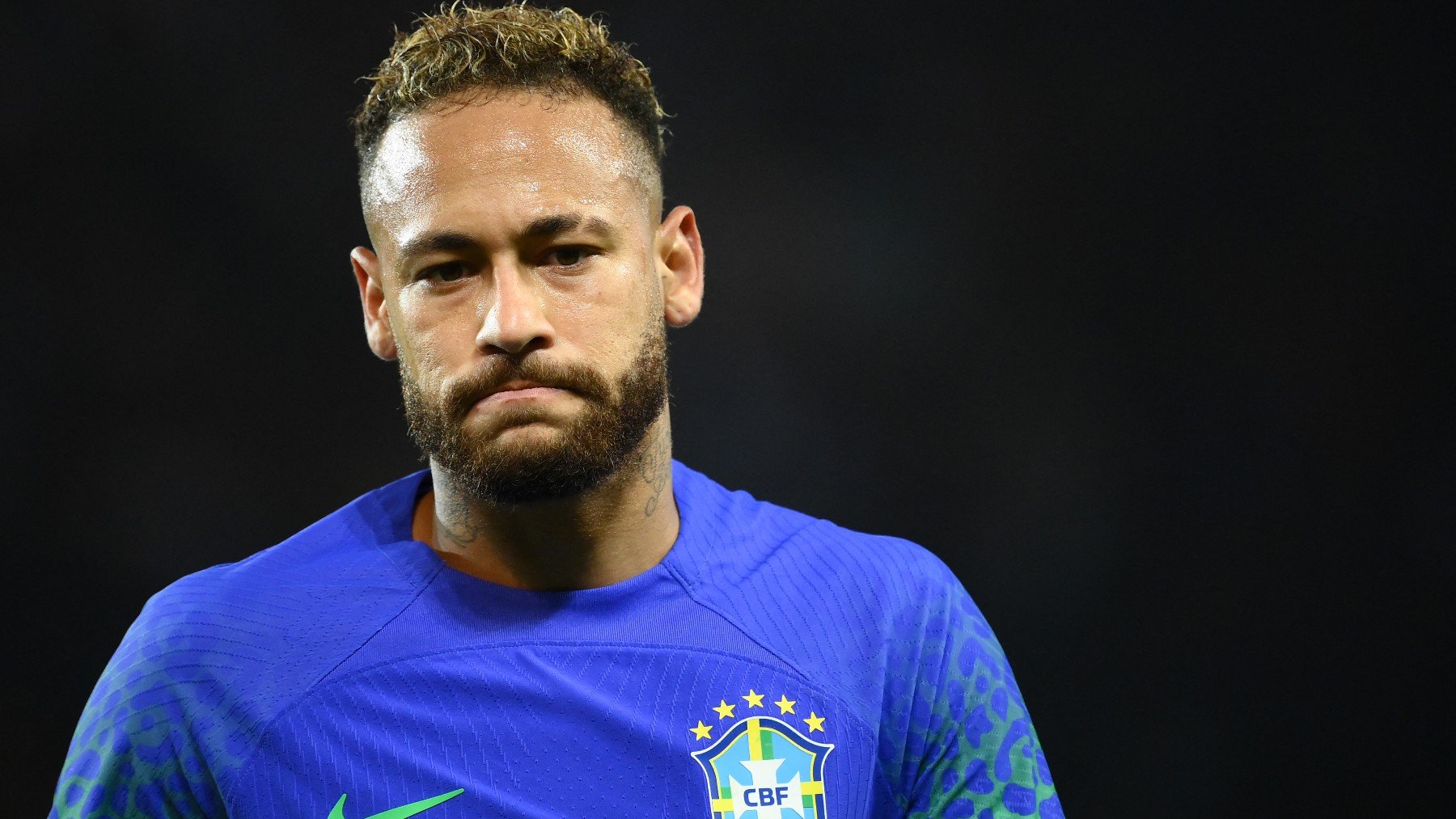 Neymar, durante un partido con Brasil. (AFP)