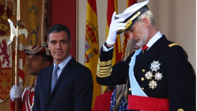 Pedro Sánchez y Felipe VI.