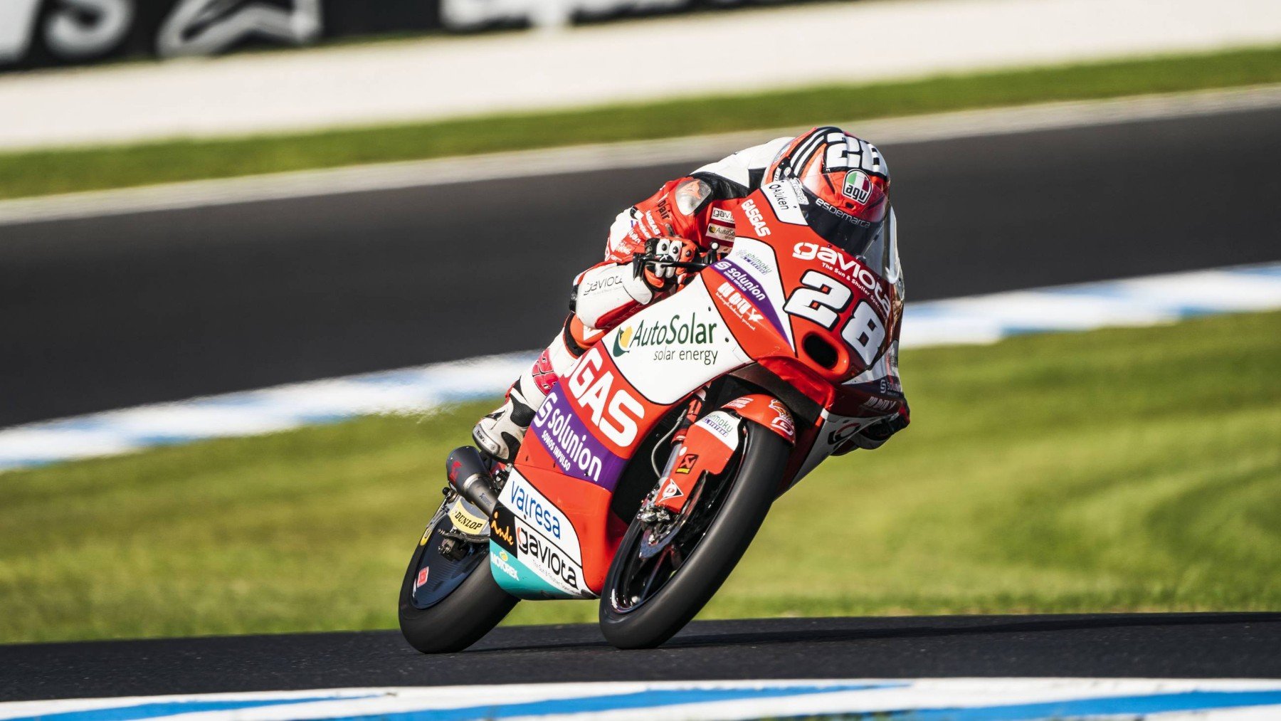 Izan Guevara, durante el GP de Australia de MotoGP. (Aspar Team)