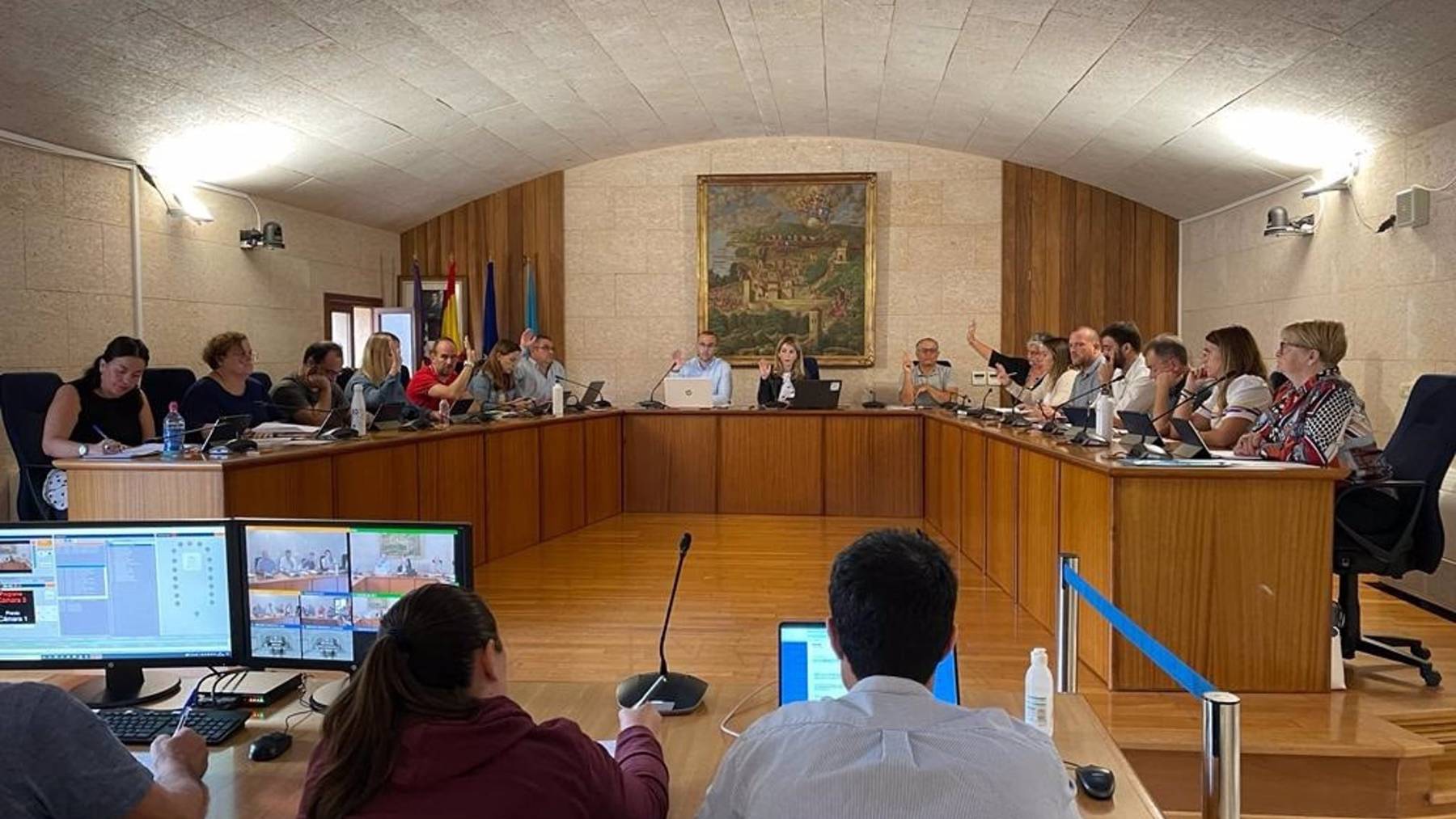 Celebración del Pleno en el Ayuntamiento de Andratx.
