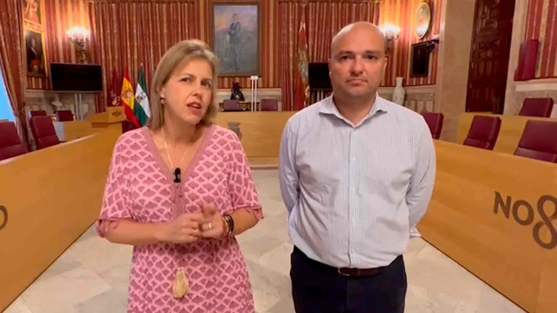 Los concejales de Vox en el Ayuntamiento de Sevilla.