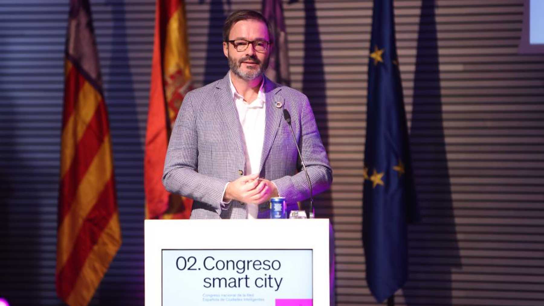 El alcalde socialista de Palma, José Hila, durante su intervención en un reciente congreso celebrado en la capital balear.