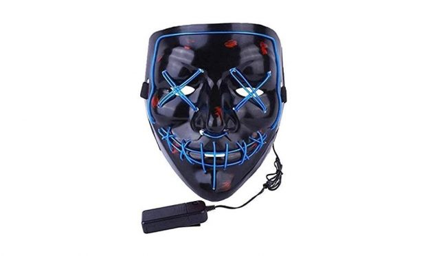 Máscara LED para adulto de Halloween