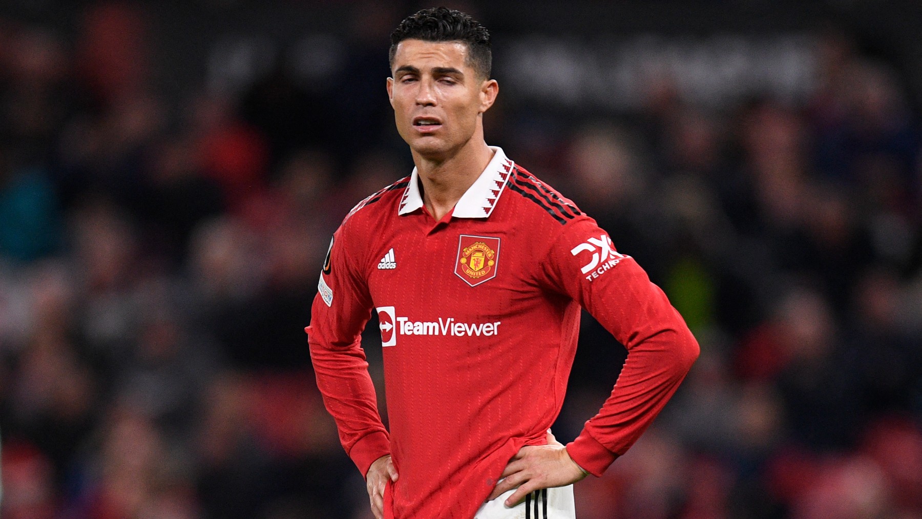 Cristiano Ronaldo con la camiseta del Manchester United. (AFP)