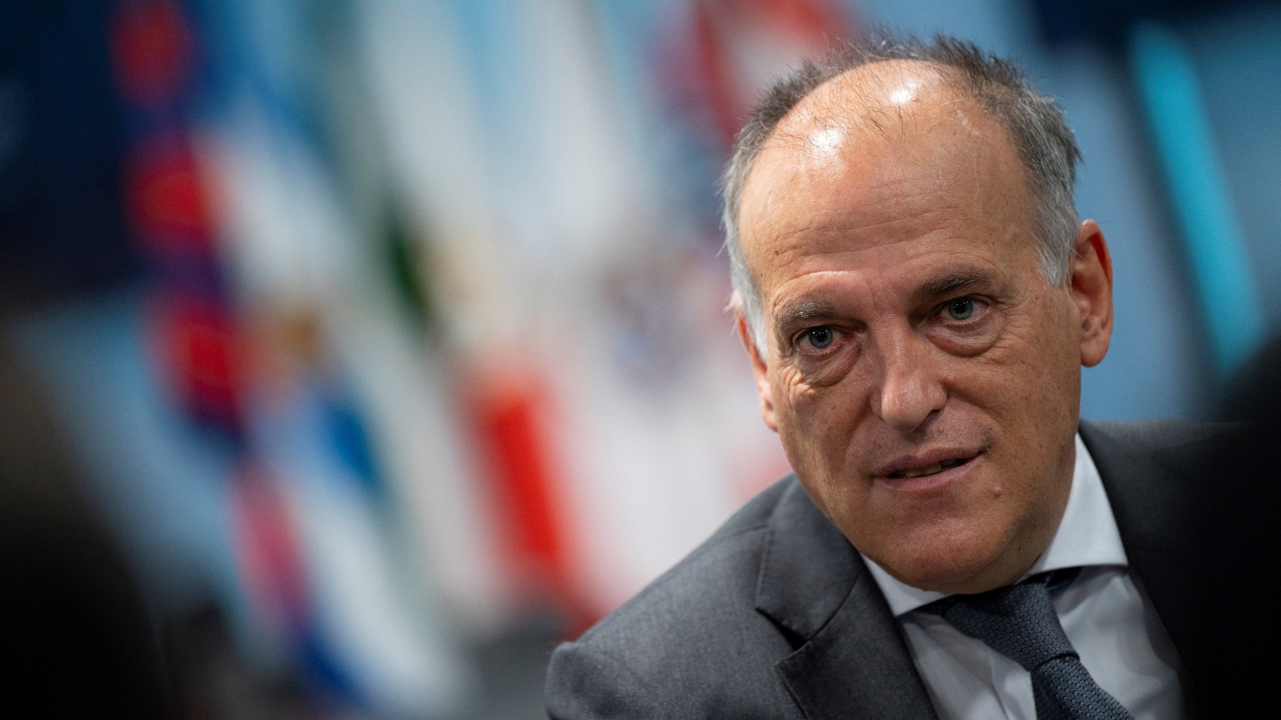 Javier Tebas, presidente de la Liga. (AFP)