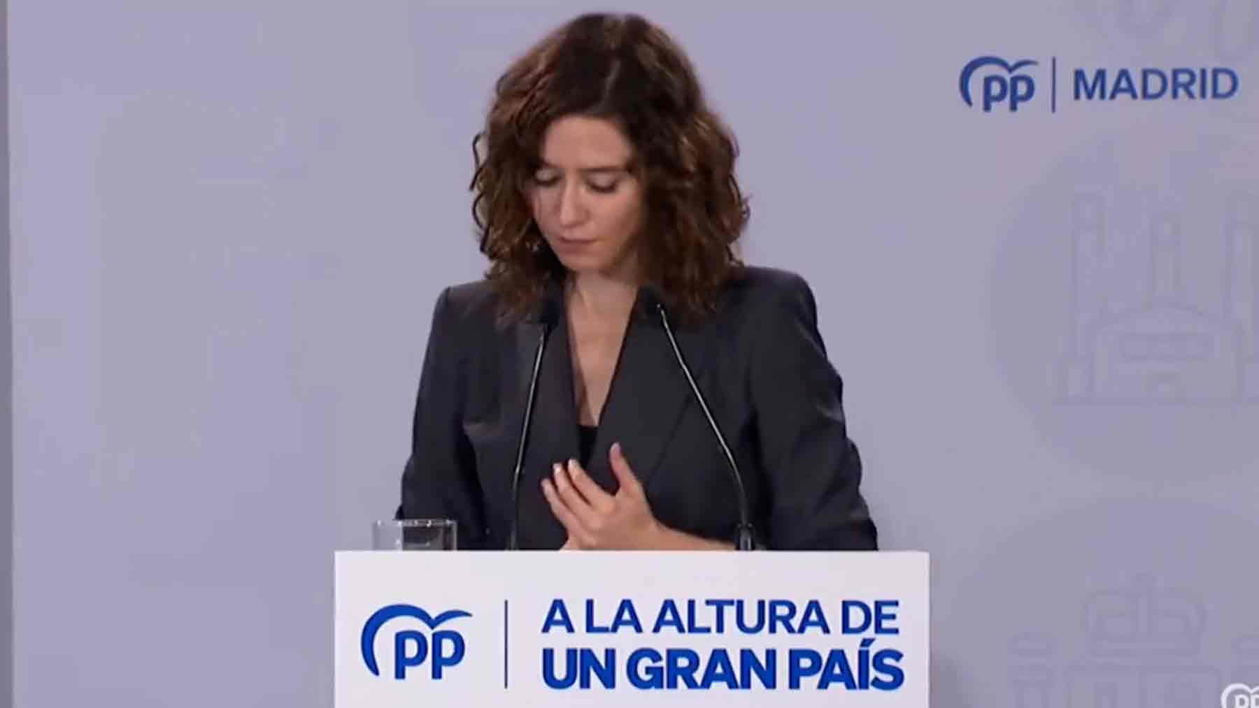 La presidenta de la Comunidad de Madrid, Isabel Díaz Ayuso.