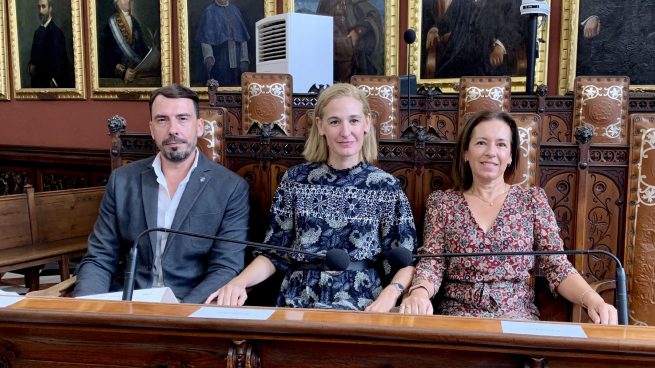 Los regidores de Cs en el Ayuntamiento de Palma, Alejandro Escriche, Eva Pomar y Juana Capó.