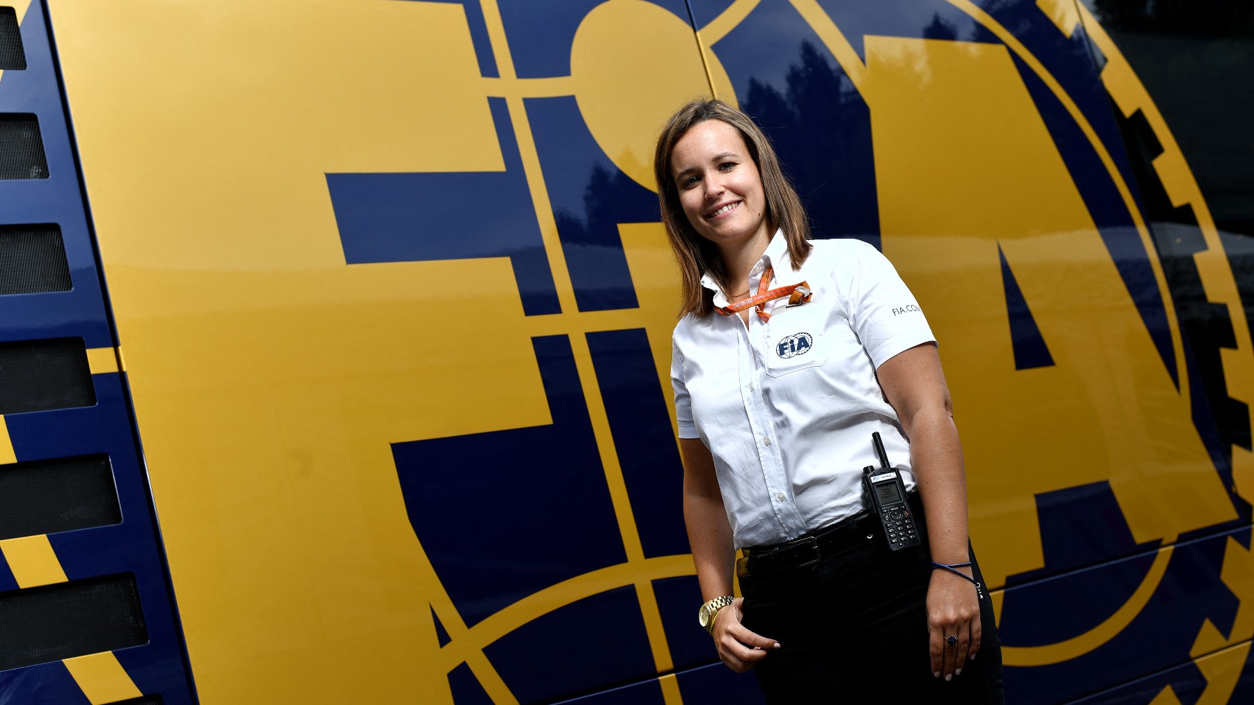 Silvia Bellot, la comisaria de la FIA que sancionó a Alonso en Estados Unidos. (AFP)