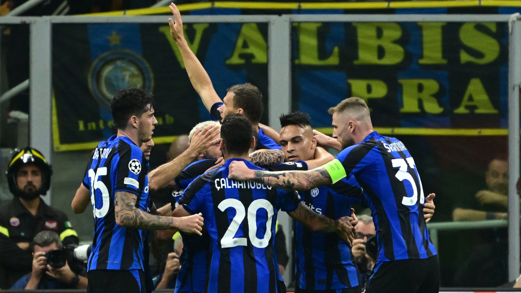 El Inter celebra su victoria ante el Viktoria Plzen. (Getty)