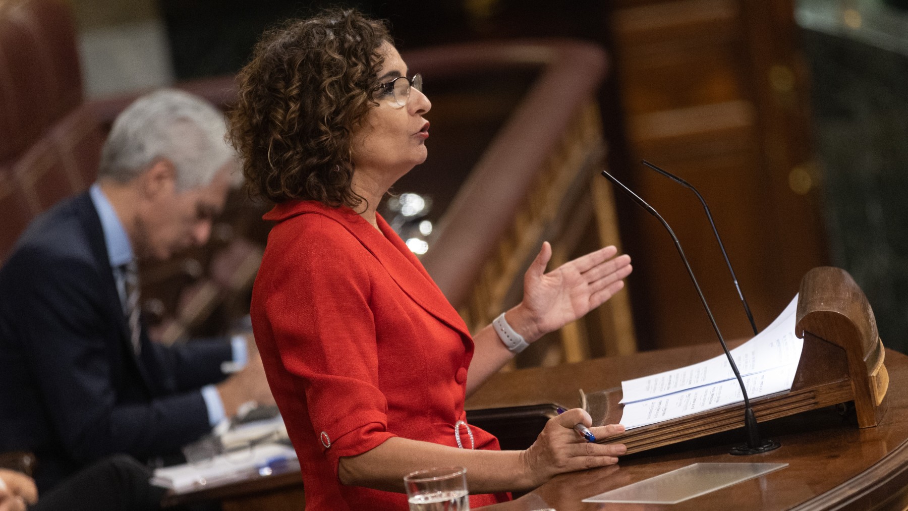 La ministra Montero en el Congreso. (Foto: EP)